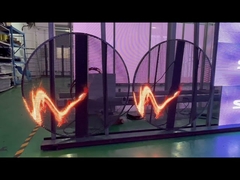 Glass Advertising Led Display Screen Ultra Thin / Light Weight For Buildings